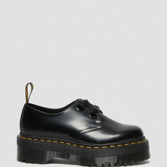 Dr.Martens Holly Platform Oxford In Black Patent Leather Size 9 - Picture 3 of 16